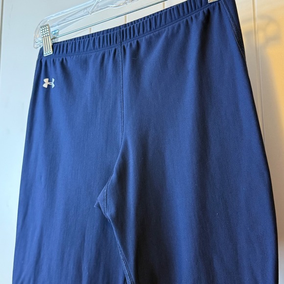Under Armour Navy Blue Compression Leggings Athletic Workout Pants Unisex Med - Picture 4 of 9